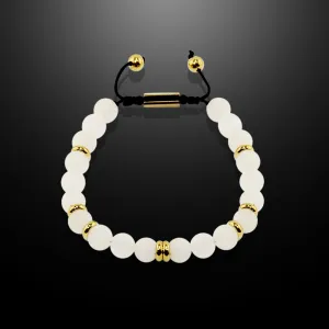 Summit Men’s Beaded Bracelet Moonstone Gold, 6mm
