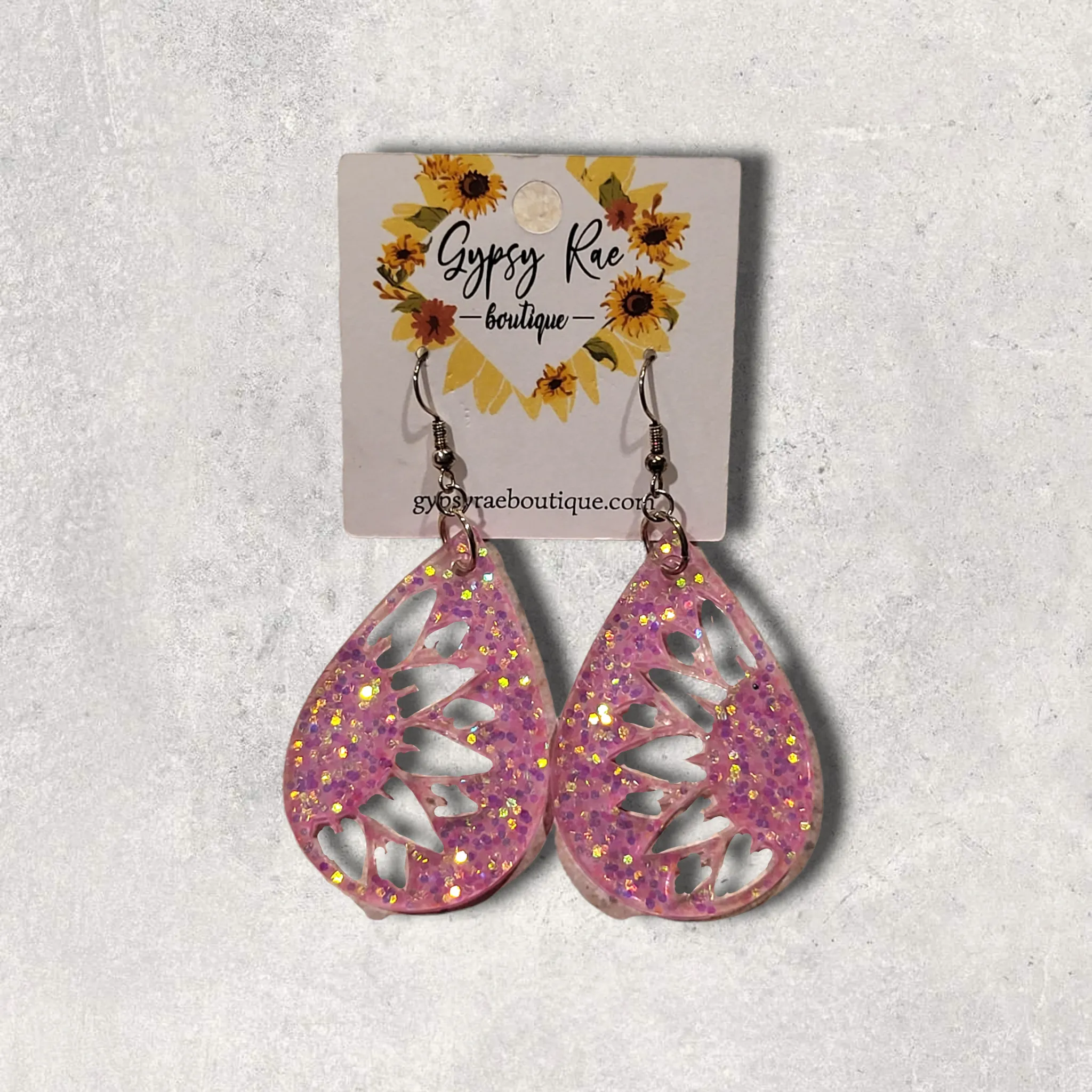 Sunflower Teardrop Earrings