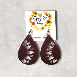 Sunflower Teardrop Earrings