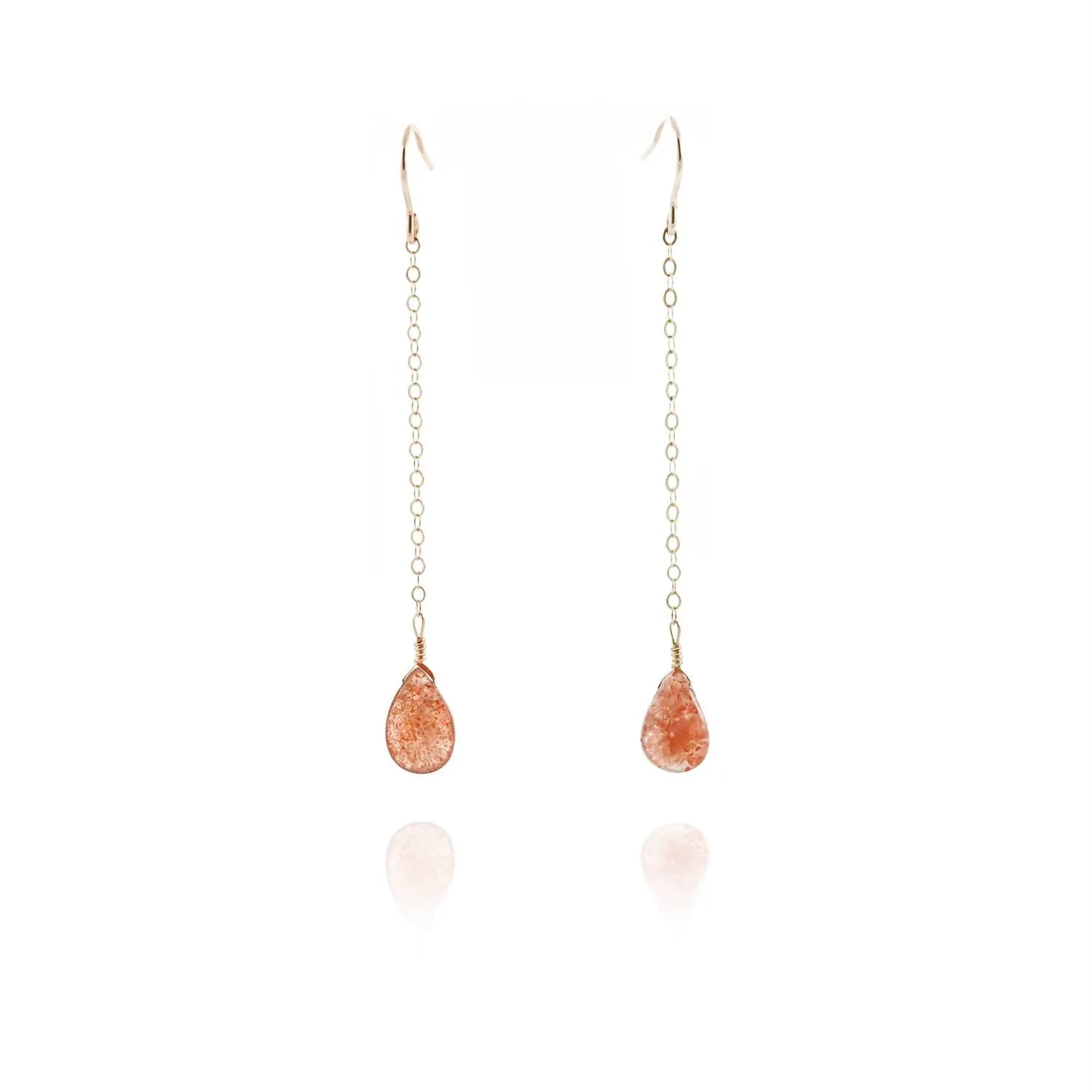 Sunstone Drop Earrings