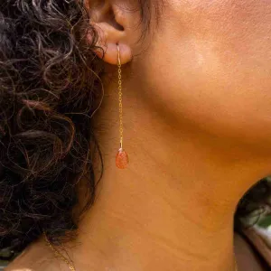 Sunstone Drop Earrings