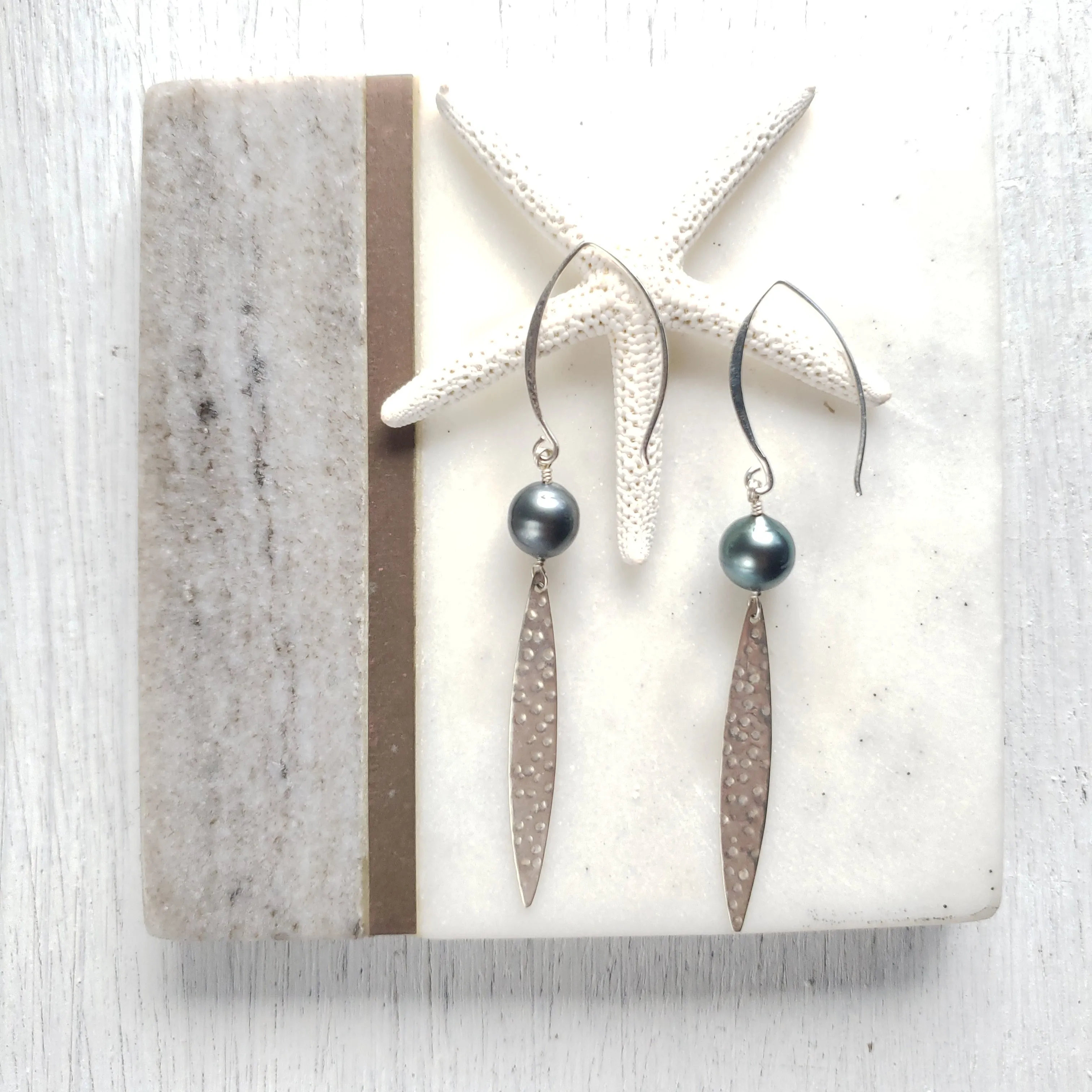 Tahitian Pearl Dangle Earrings