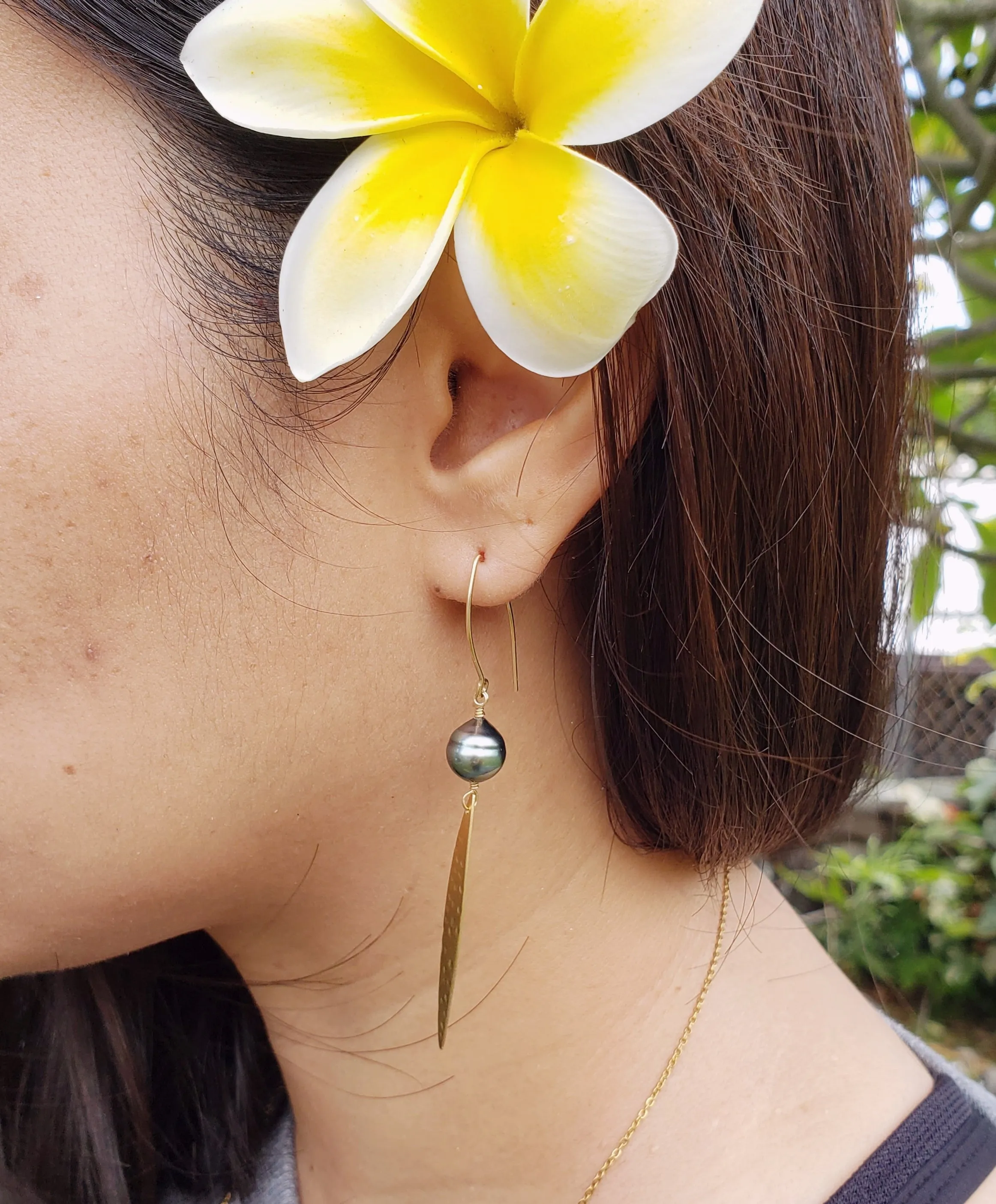 Tahitian Pearl Dangle Earrings
