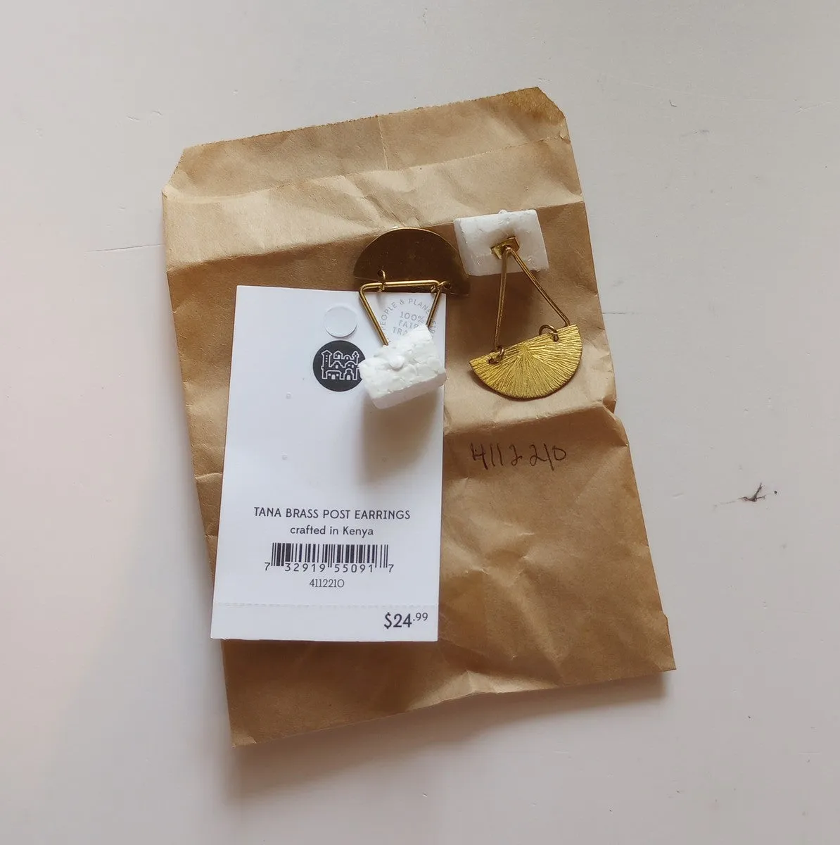 Tana Brass Post Earrings