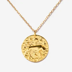 Taurus Zodiac Coin Necklace