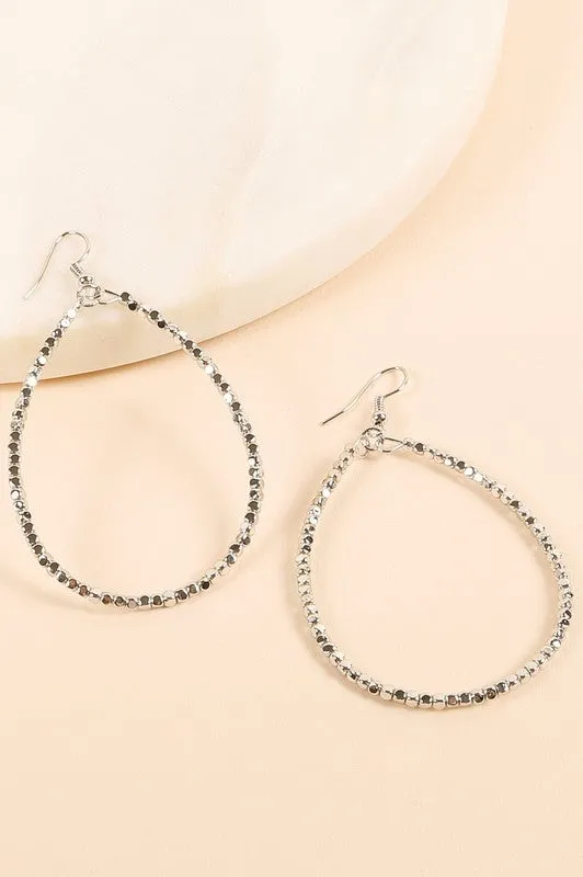 Tear Drop Beaded Earrings