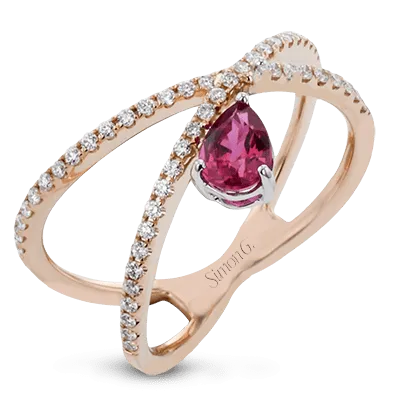 Tempera Color Ring In 18k Gold With Diamonds