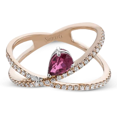 Tempera Color Ring In 18k Gold With Diamonds