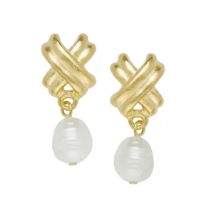 Texas X's with Freshwater Pearl Earrings