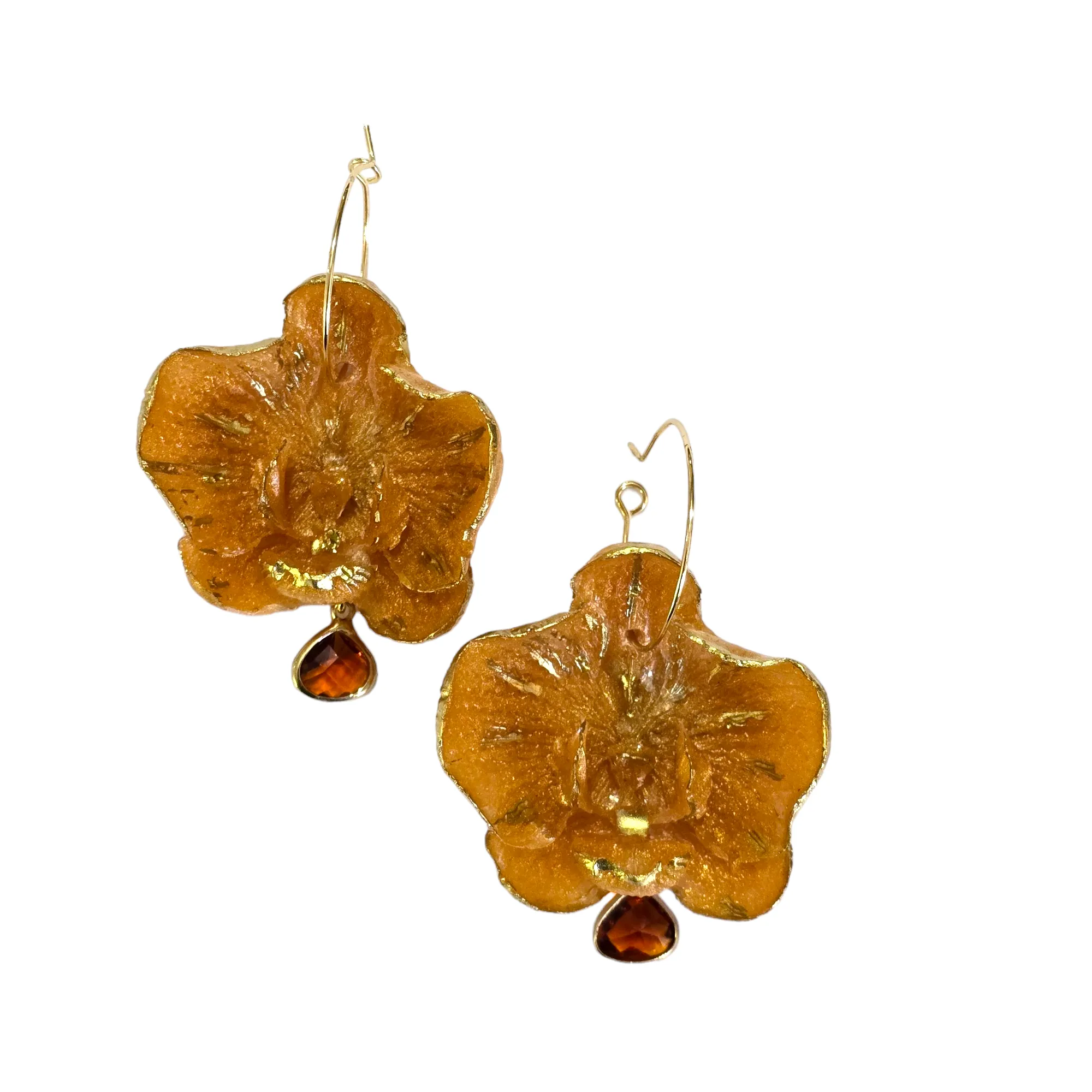 The 3D Orchid Resin Botanical Earring Collection