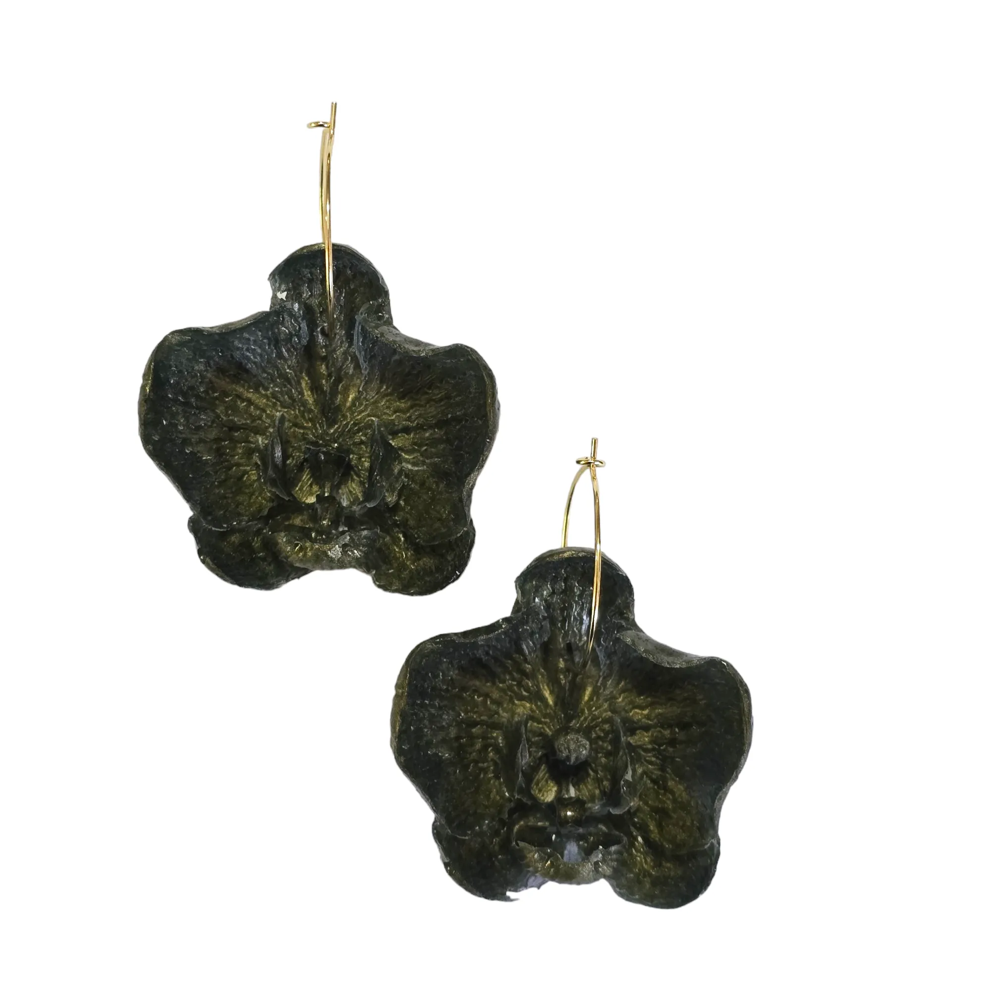 The 3D Orchid Resin Botanical Earring Collection