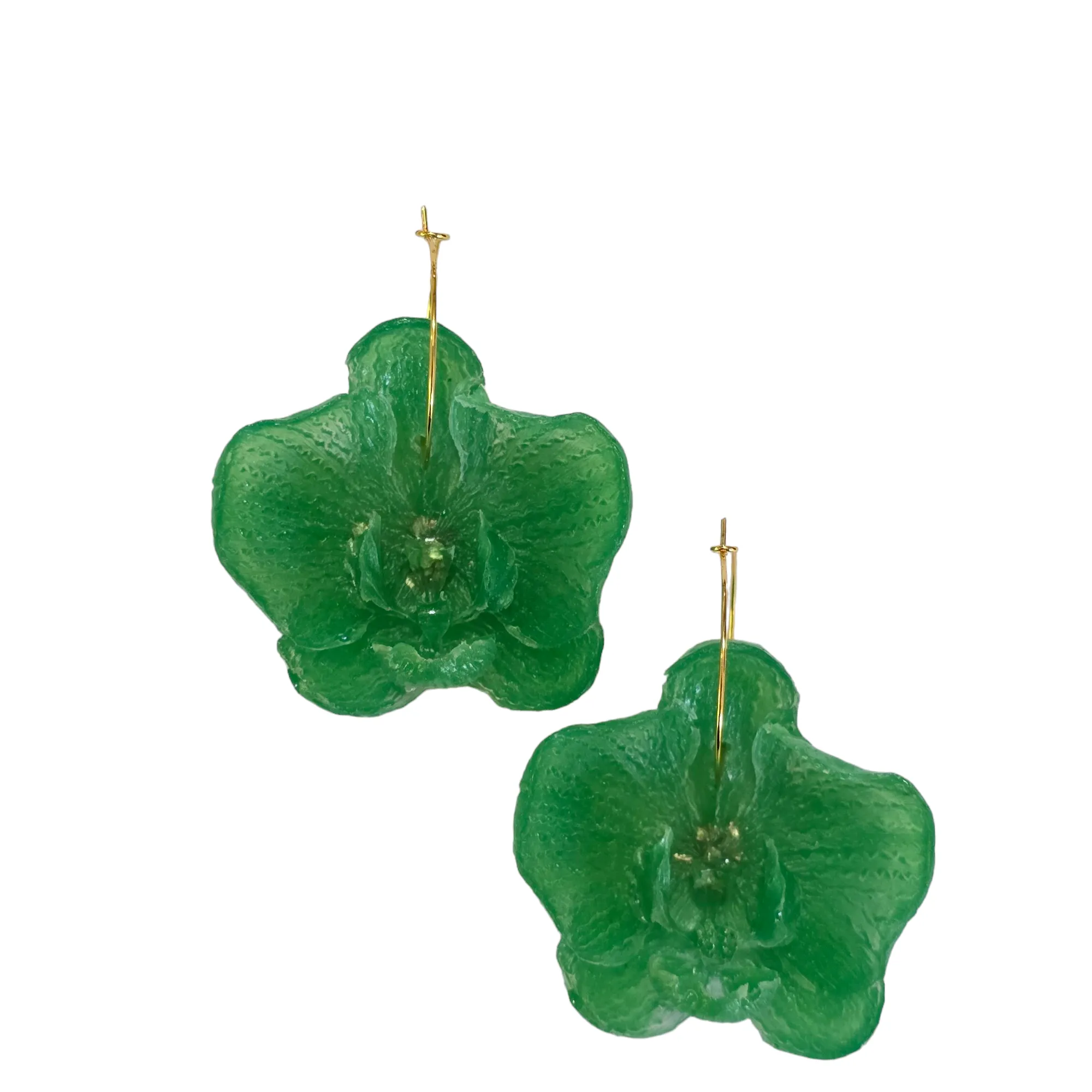 The 3D Orchid Resin Botanical Earring Collection