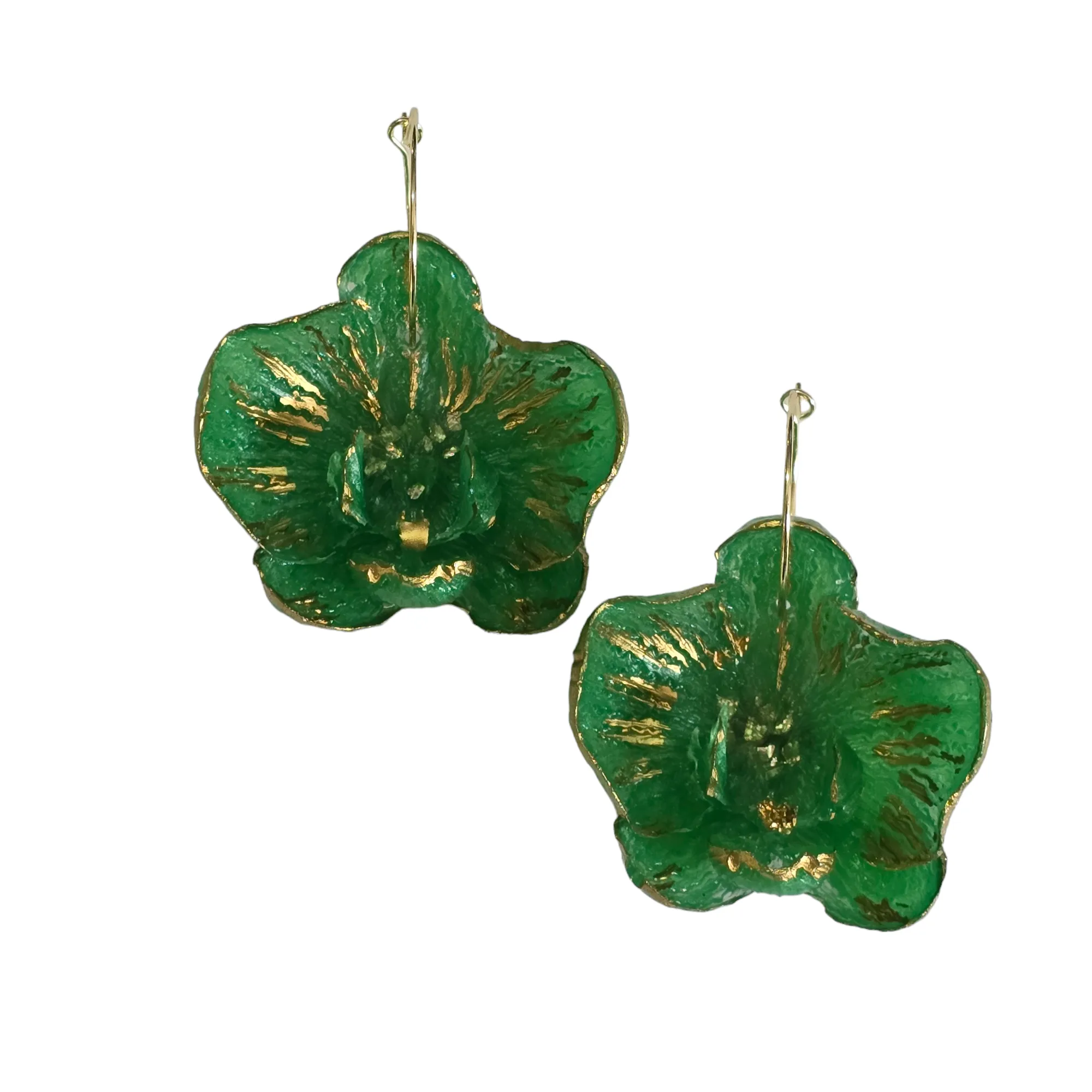The 3D Orchid Resin Botanical Earring Collection