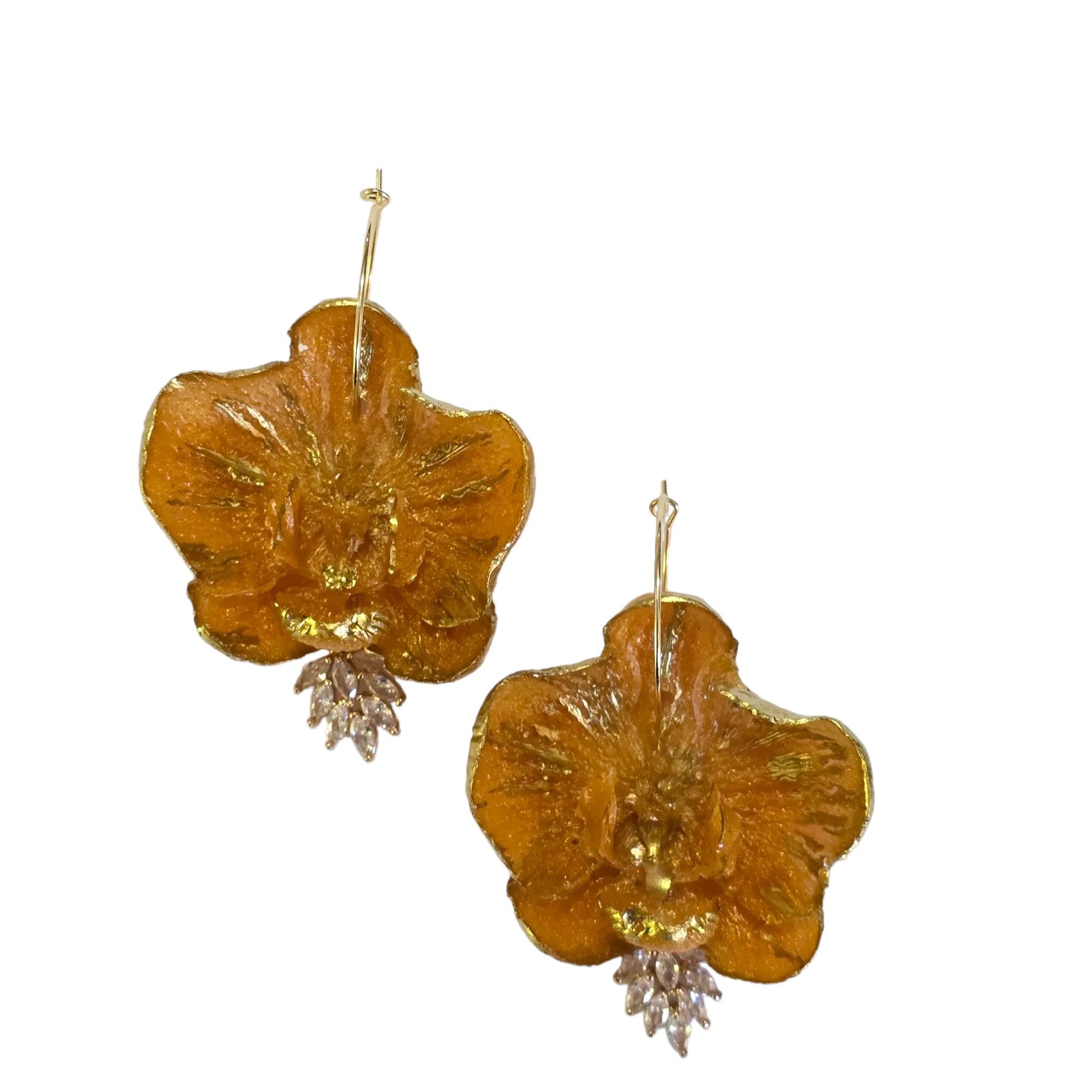 The 3D Orchid Resin Botanical Earring Collection