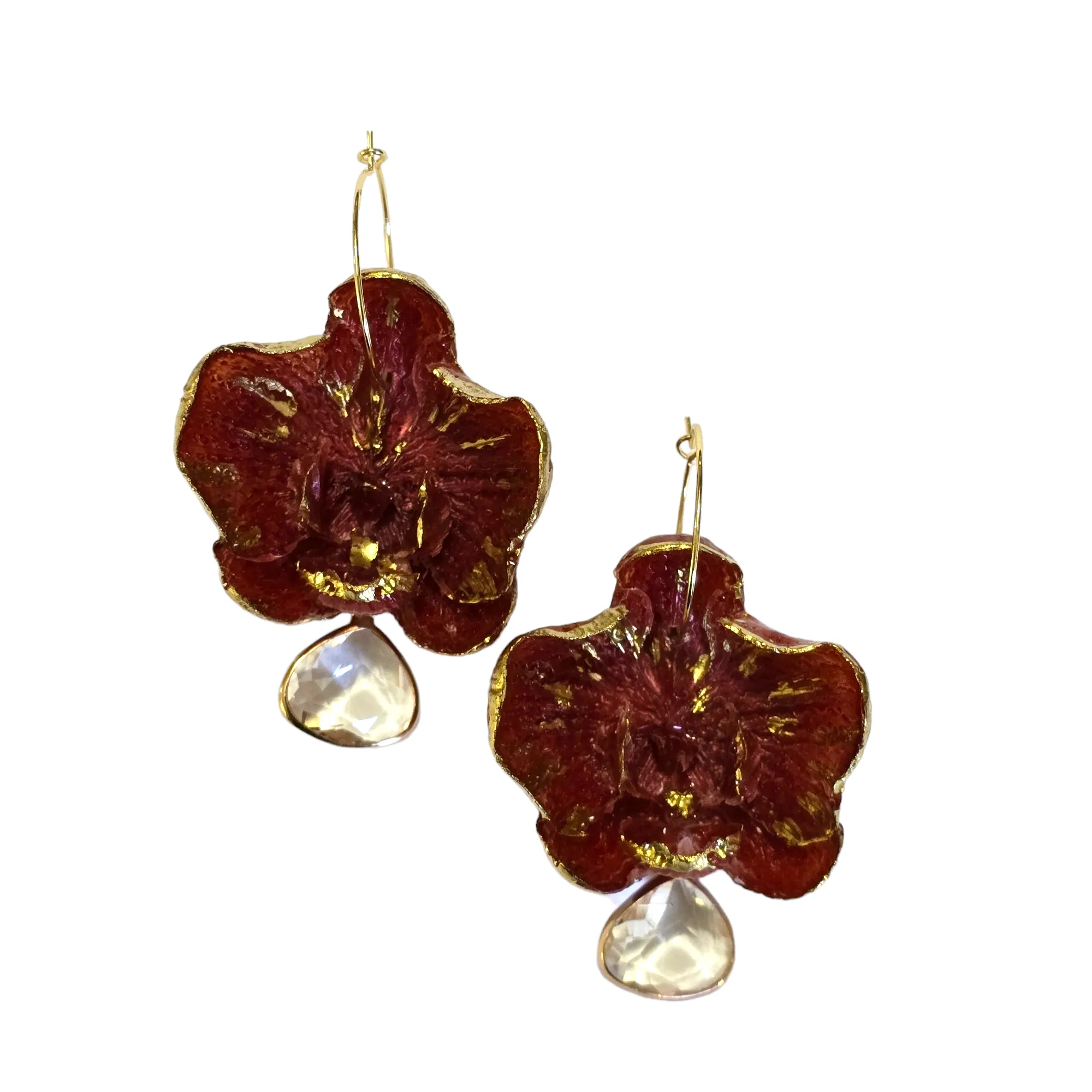 The 3D Orchid Resin Botanical Earring Collection