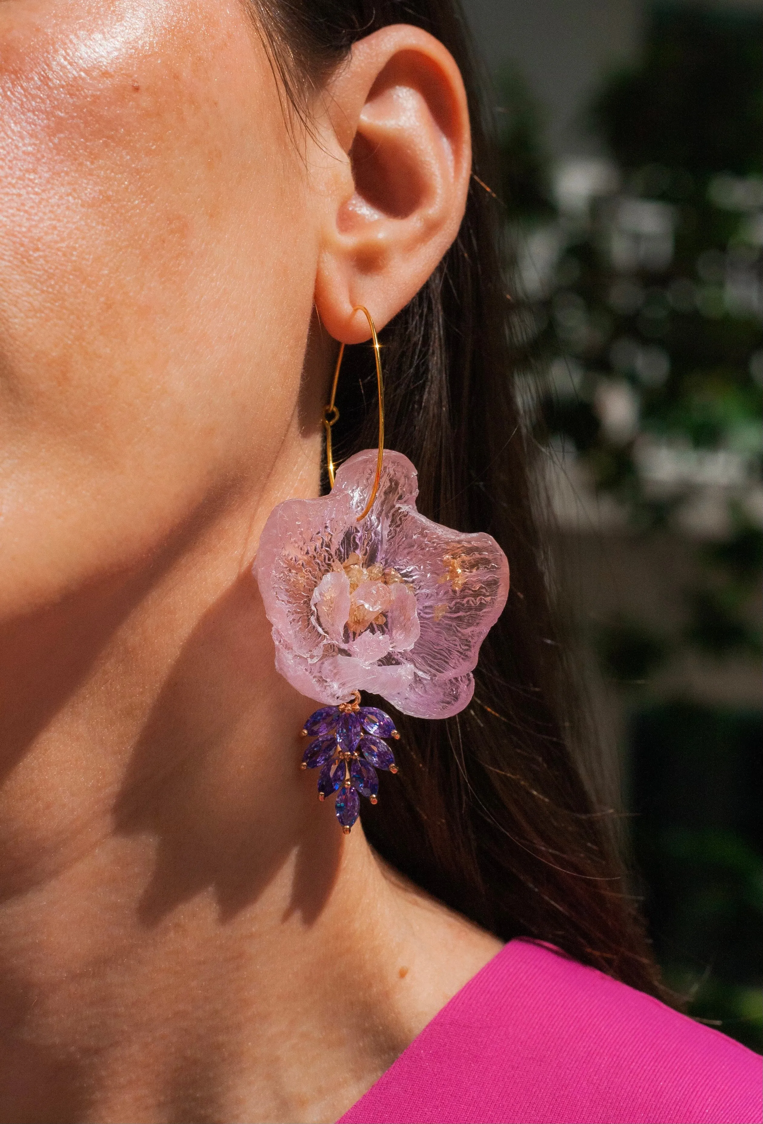 The 3D Orchid Resin Botanical Earring Collection