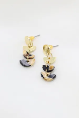 The Geometric Metal & Resin Dangle Earrings