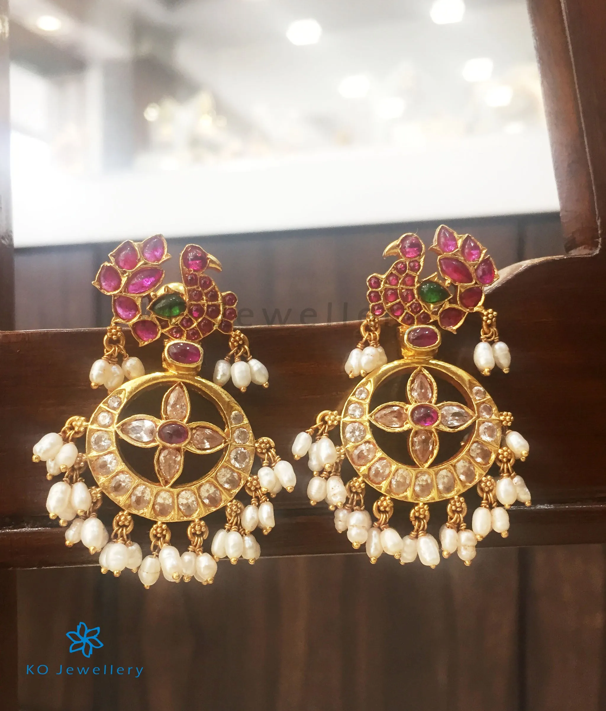 The Mayukhi Silver Swan Earrings