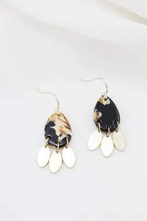 The Metal & Resin Dangle Earrings
