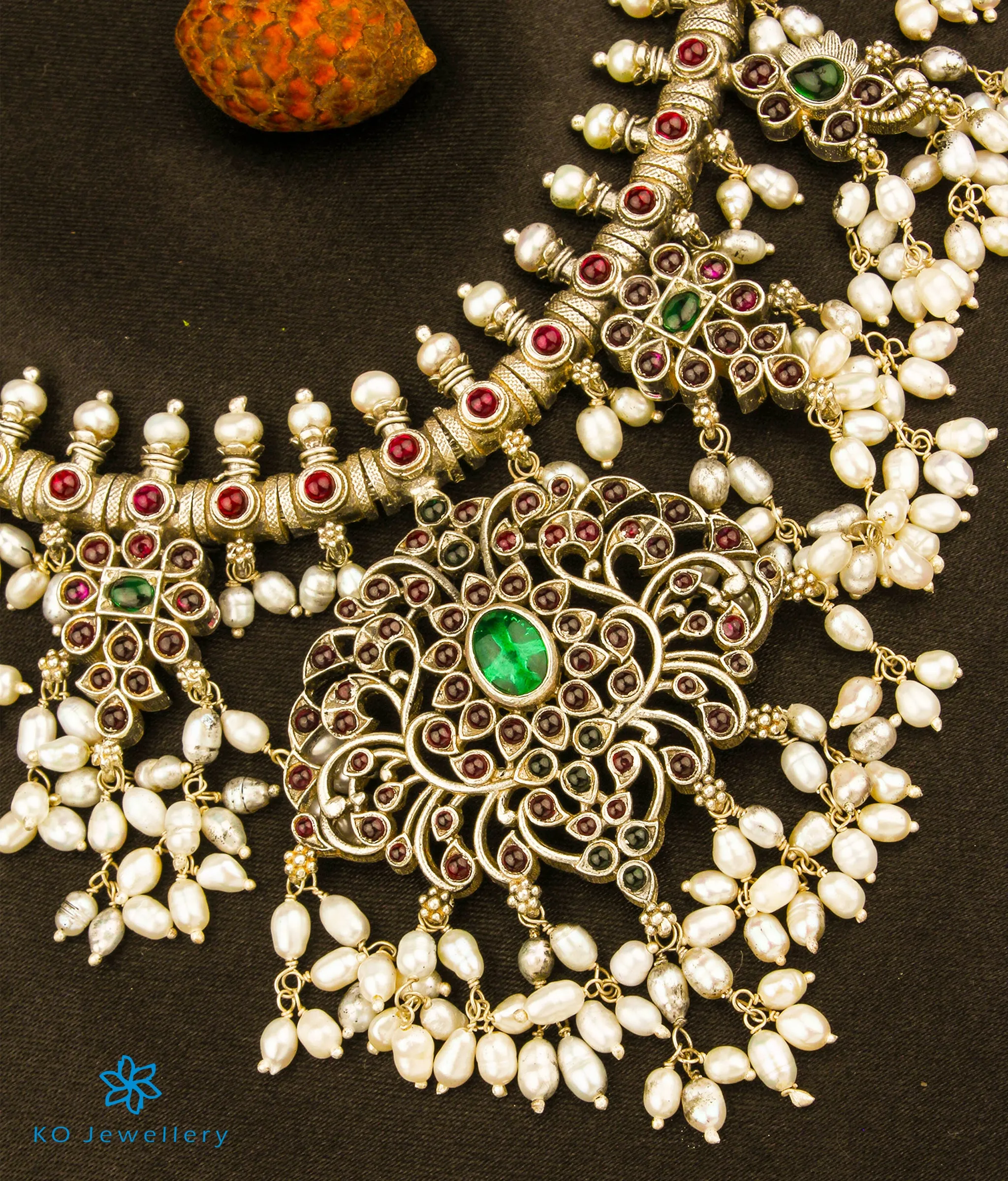 The Pragathi Silver Guttapusalu Necklace (Long)