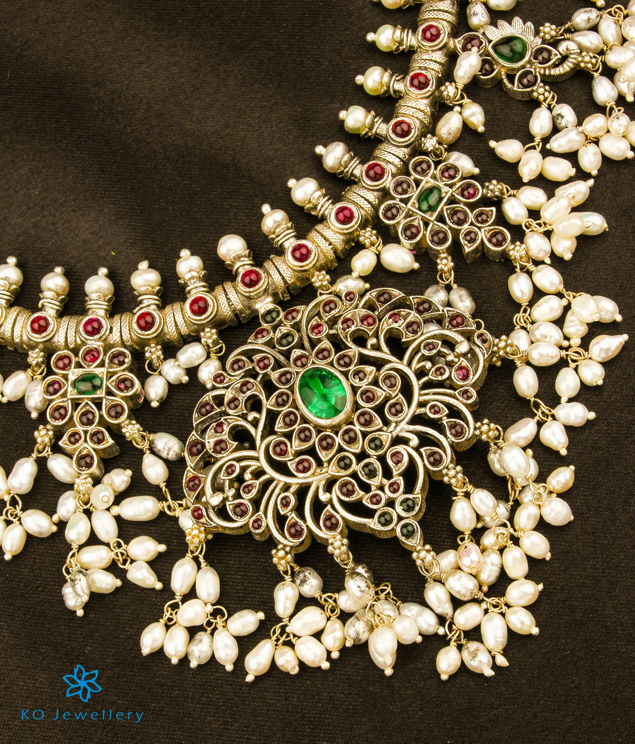 The Pragathi Silver Guttapusalu Necklace (Short)