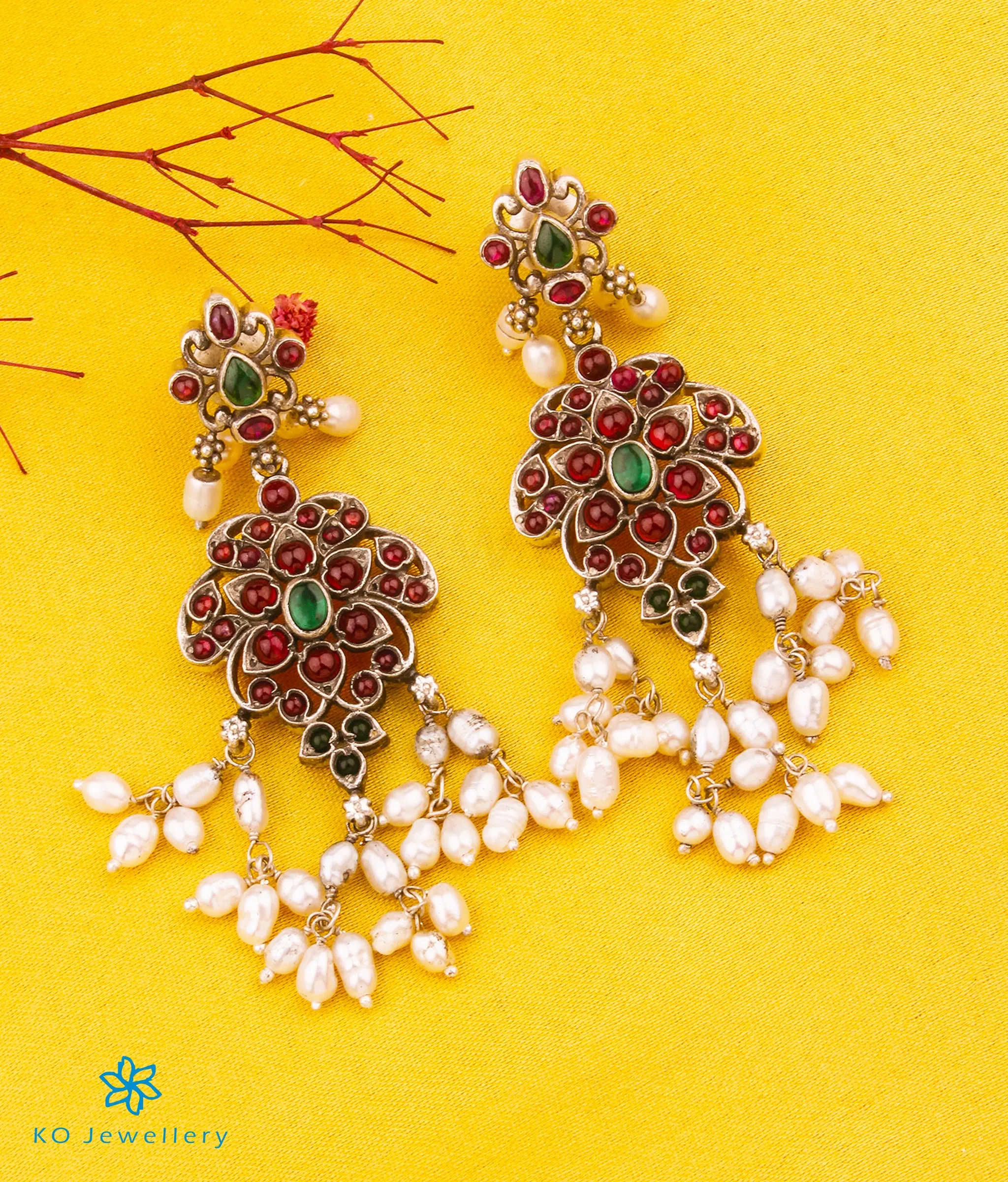 The Sagara Silver Guttapusalu Necklace Set Of 2