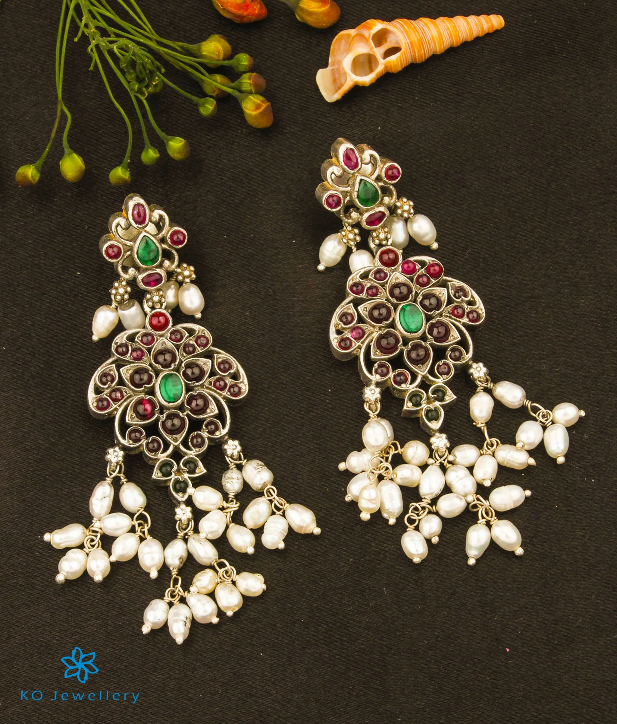 The Sagara Silver Guttapusalu Necklace Set Of 2