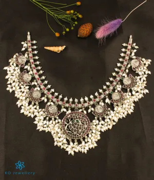 The Saira Silver Guttapusalu Necklace (Short)