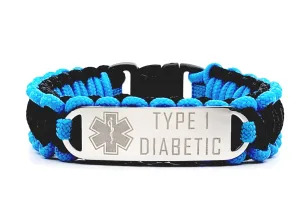 Thin 275 Paracord Bracelet for Kids & Adults – Custom Engraved Stainless Steel ID Tag