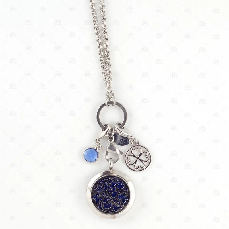 Tilly : Fleur Diffuser Locket Necklace (Stainless Steel)