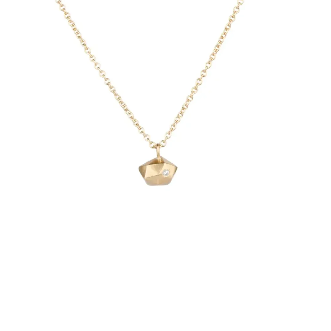 Tiny Fragment Diamond Vermeil Pendant