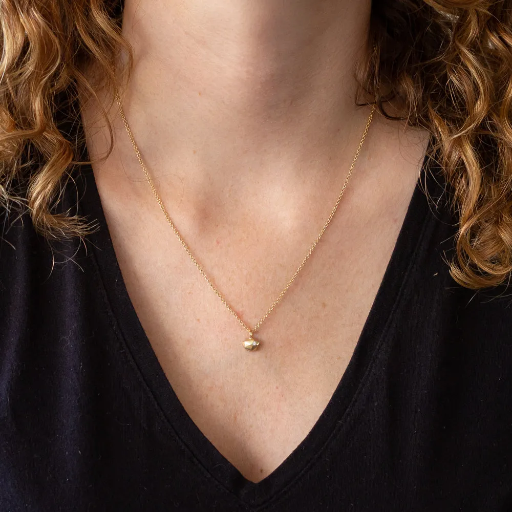 Tiny Fragment Diamond Vermeil Pendant