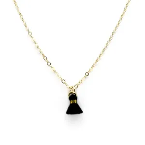 Tiny Tassel Charm Necklace