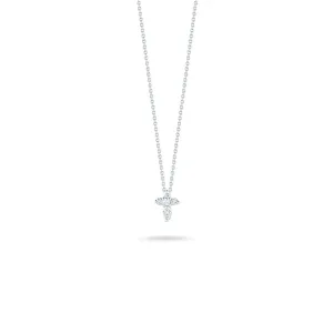 Tiny Treasures 18K White Gold Baby Cross Diamond Necklace