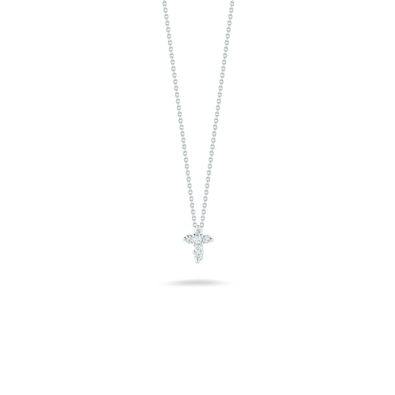 Tiny Treasures 18K White Gold Baby Cross Diamond Necklace