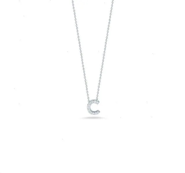Tiny Treasures Diamond Love Letter "C" in White Gold