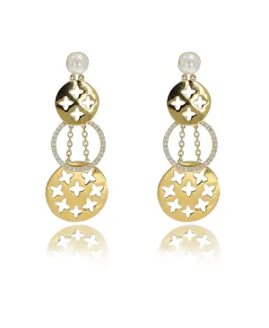Traditional Pearl Hanging Earrings