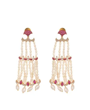Traditional Pearl Hanging Earrings