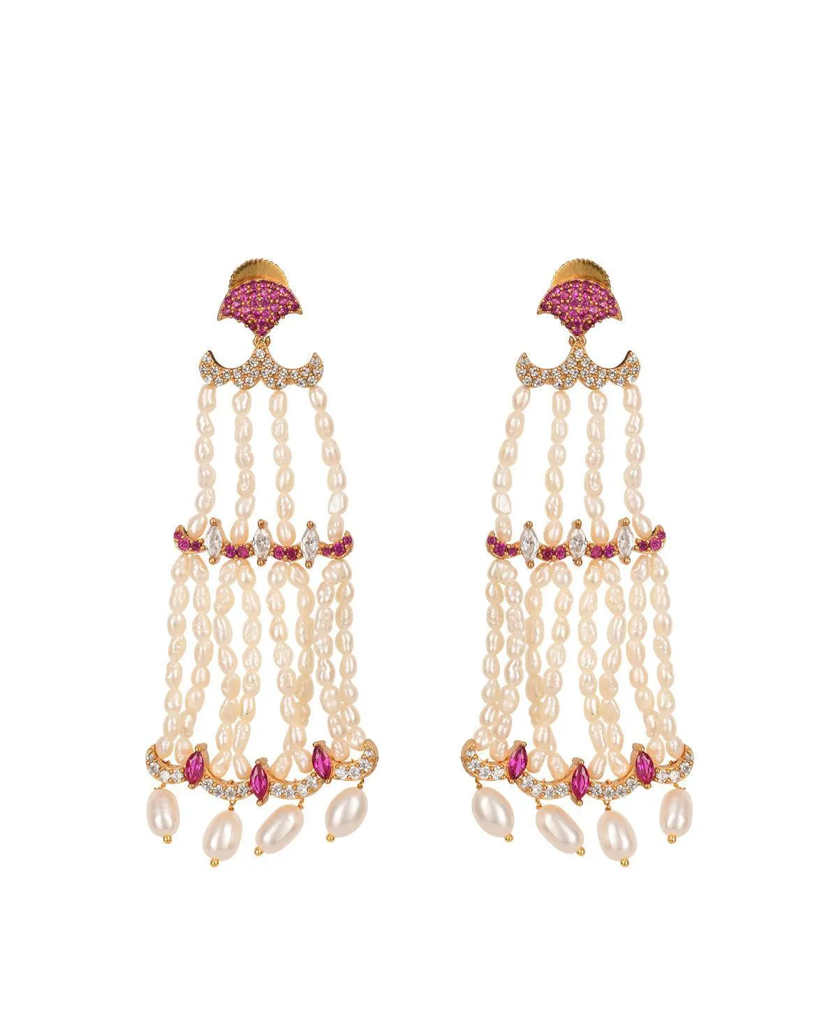 Traditional Pearl Hanging Earrings