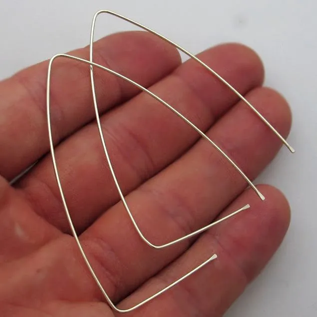 Triangle Large Geometric Earrings