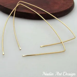 Triangle Large Geometric Earrings