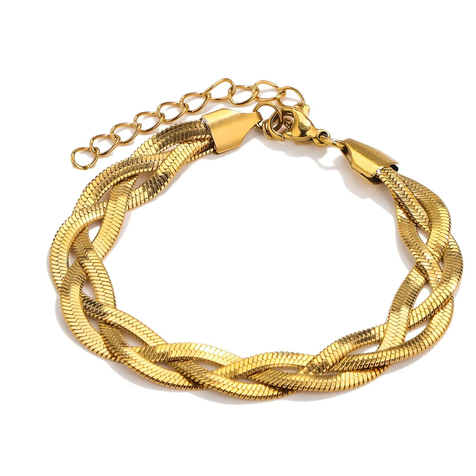 Twist Rope Toggle Bracelet – 18K Gold
