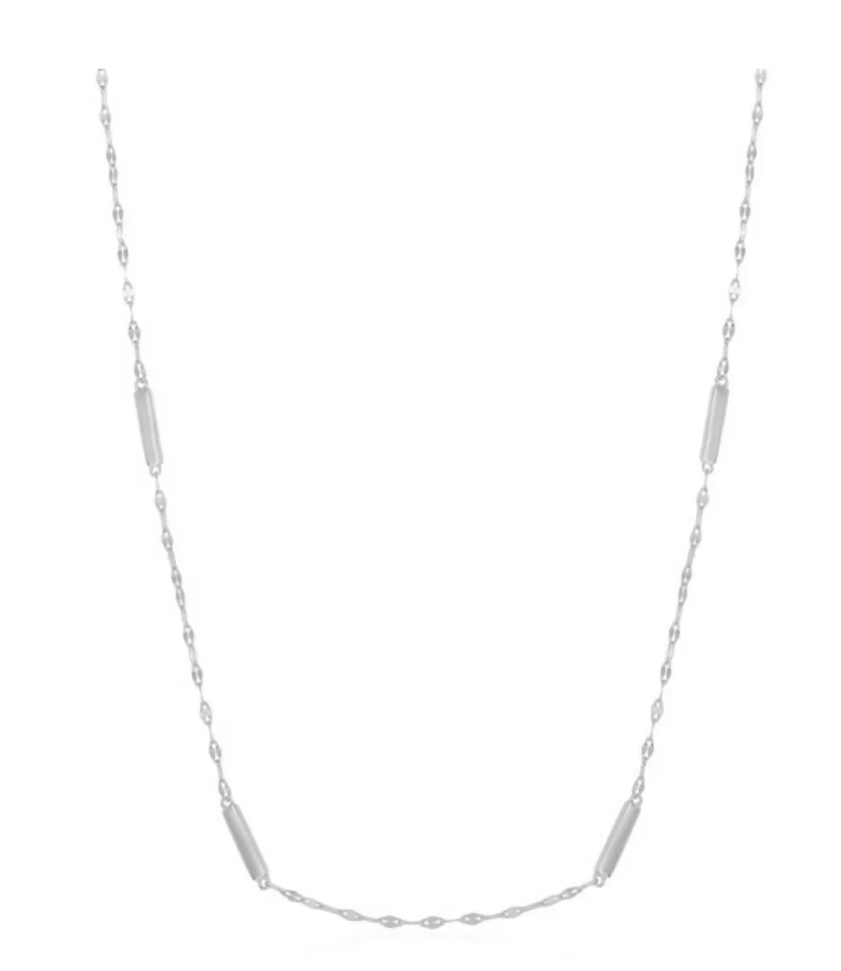 Twisted Serpentine Chain Bar Station Necklace