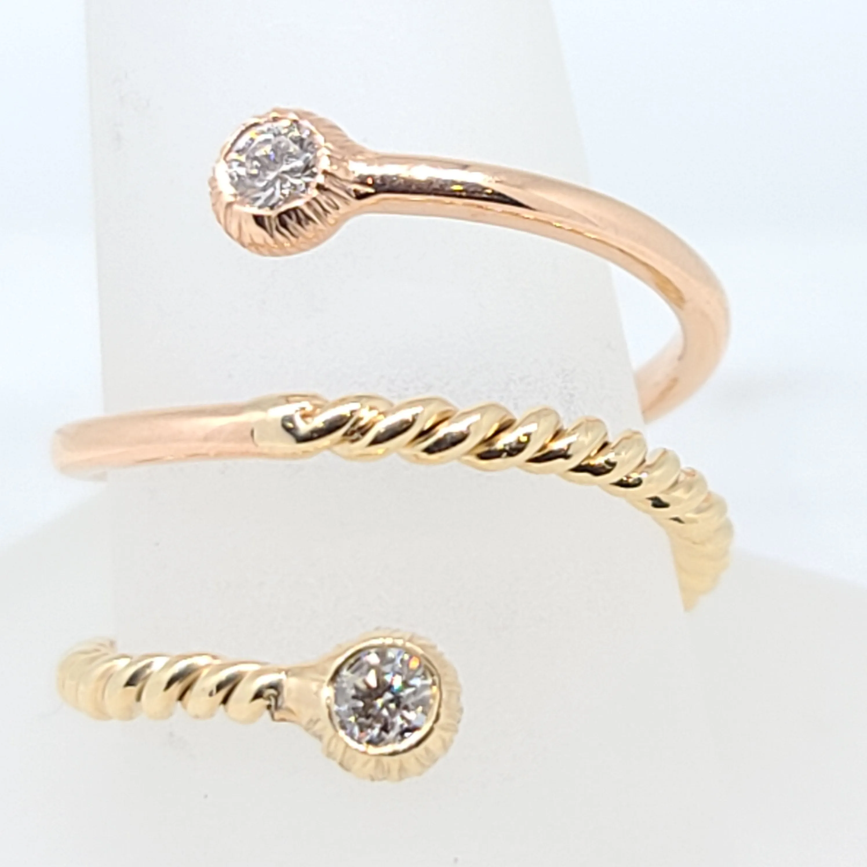 Two-Stone Bypass ring