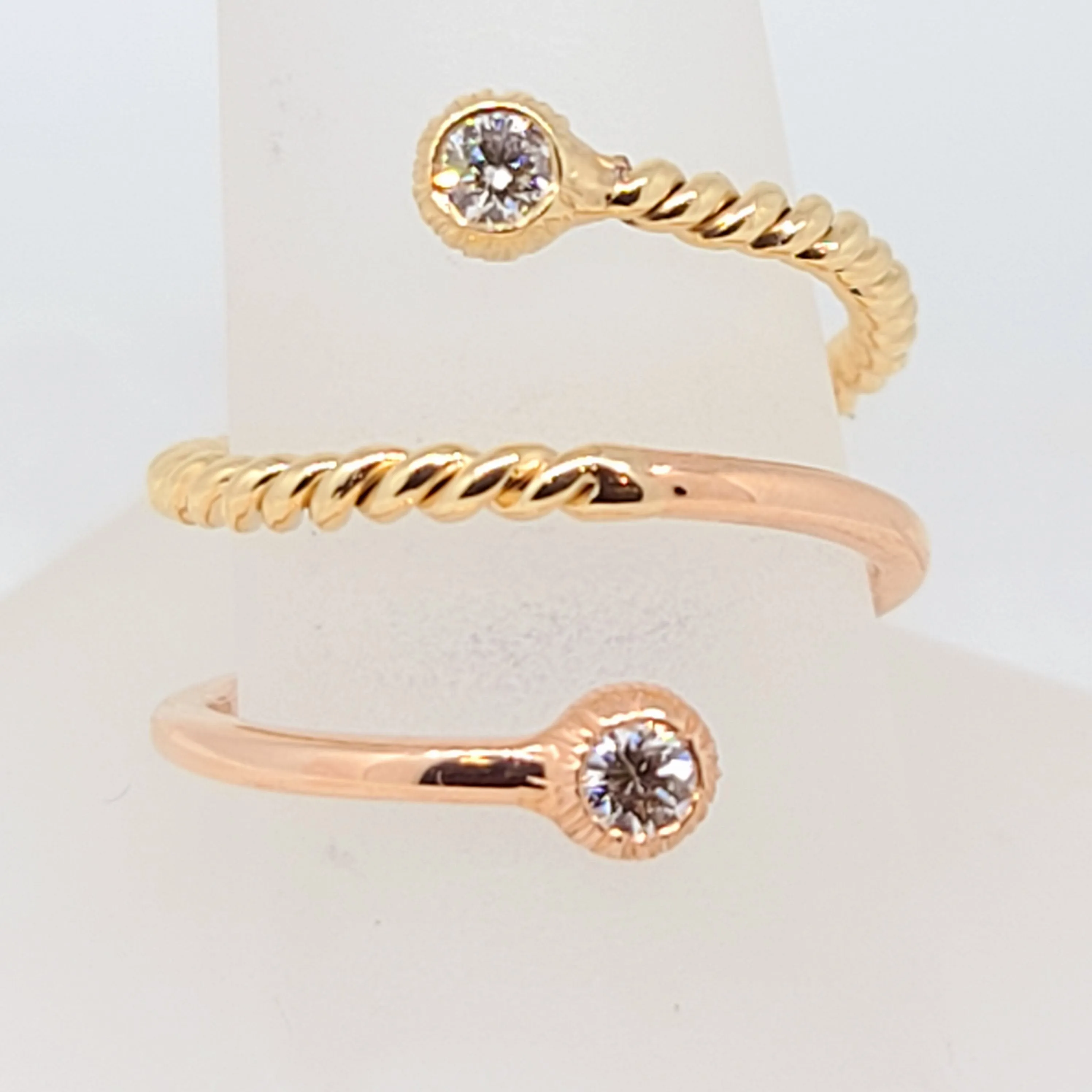 Two-Stone Bypass ring