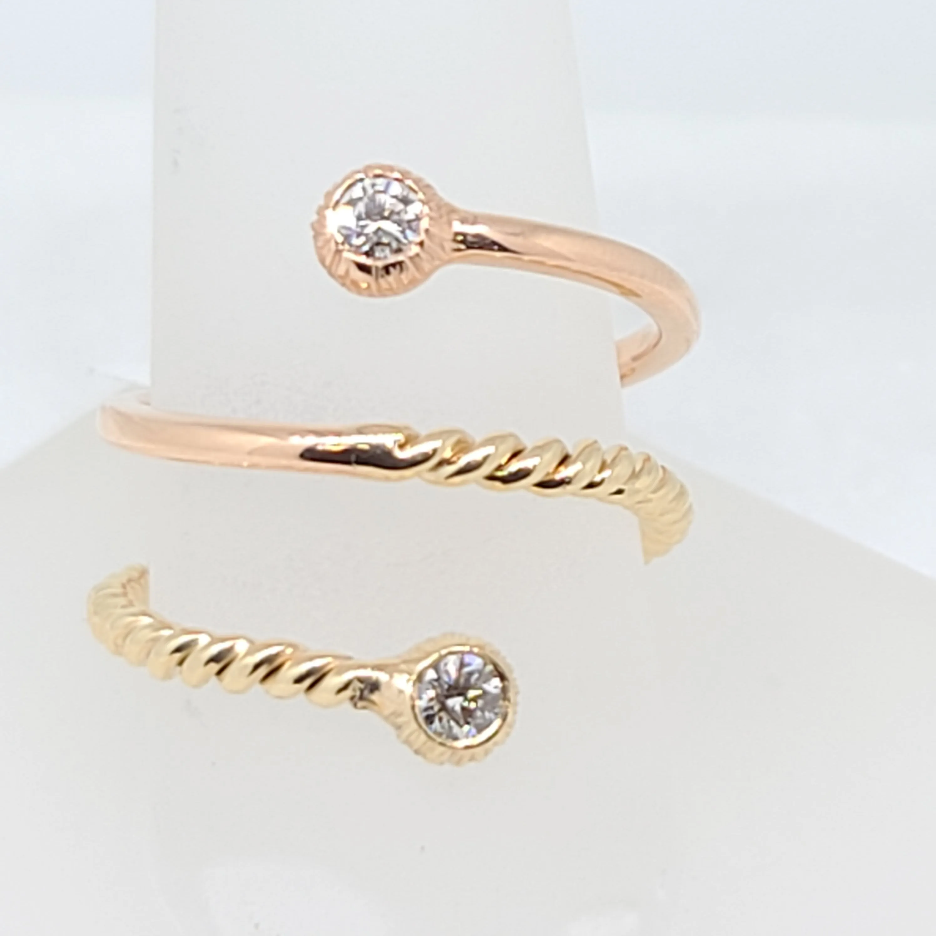 Two-Stone Bypass ring