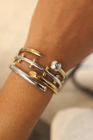 Two Tone Bracelet Set