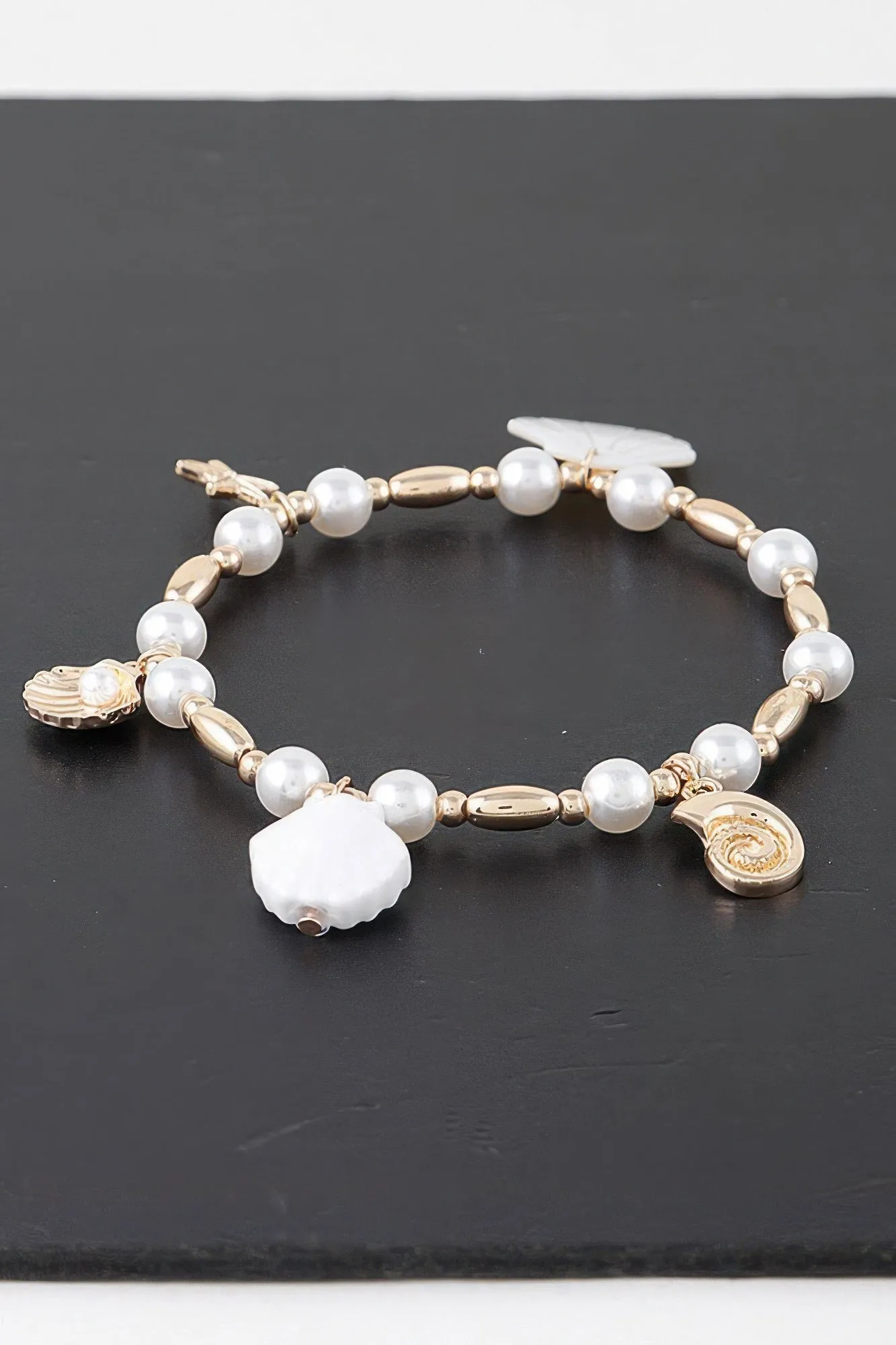 Under The Sea Pearl Charm Bracelet