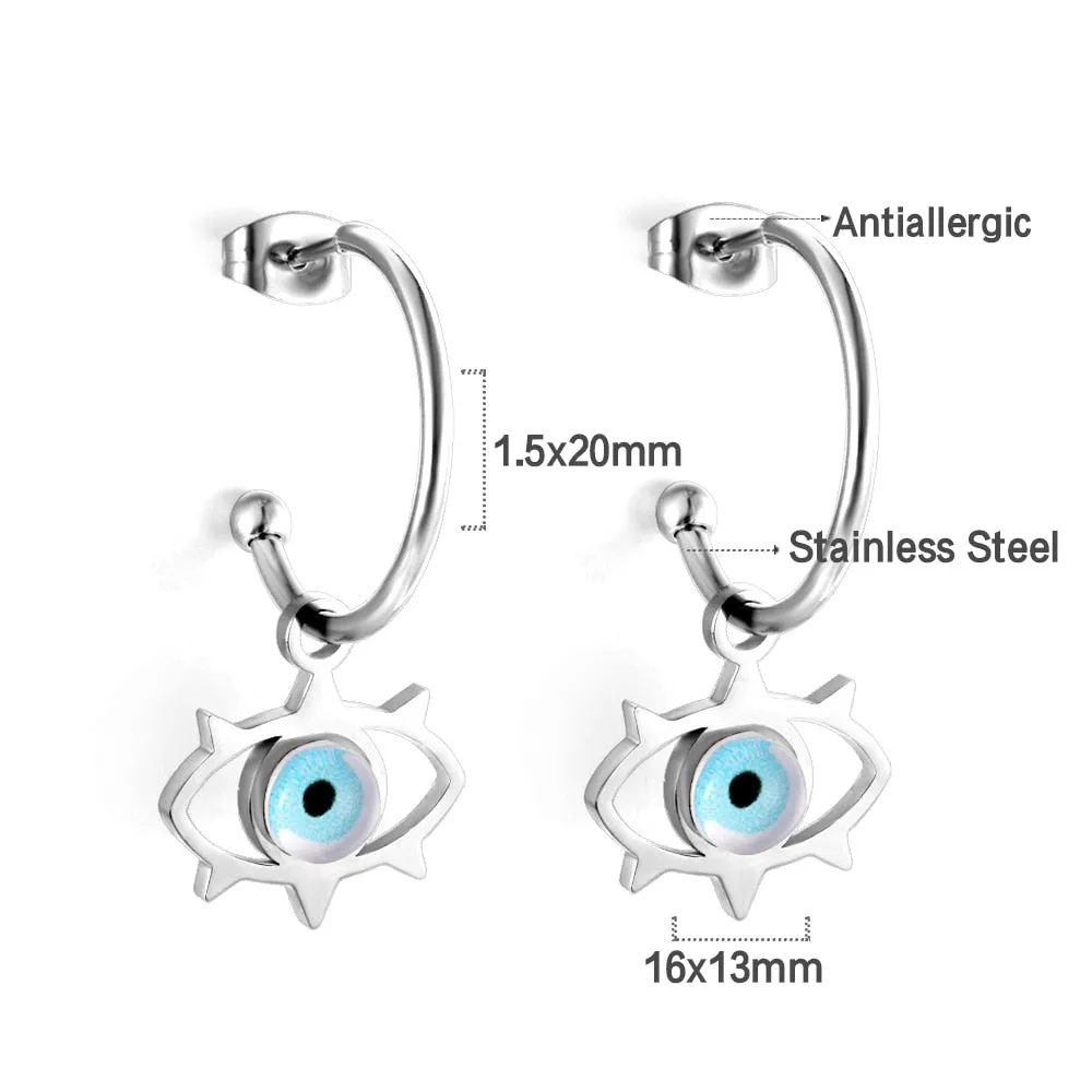 Unique Geometric Korean-Style Stainless Steel Trendy Drop Earrings for Fashion-Conscious Women
