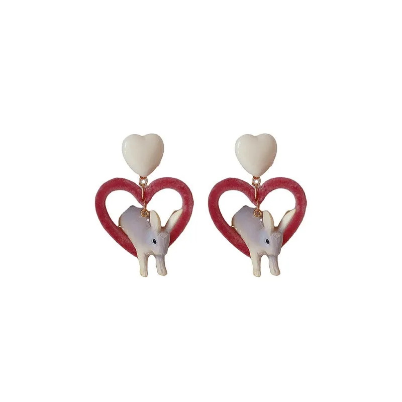 Velvet Cute Bunny Earrings